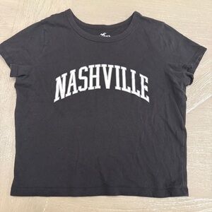 Hollister Black Kids Tee with Nashville Print